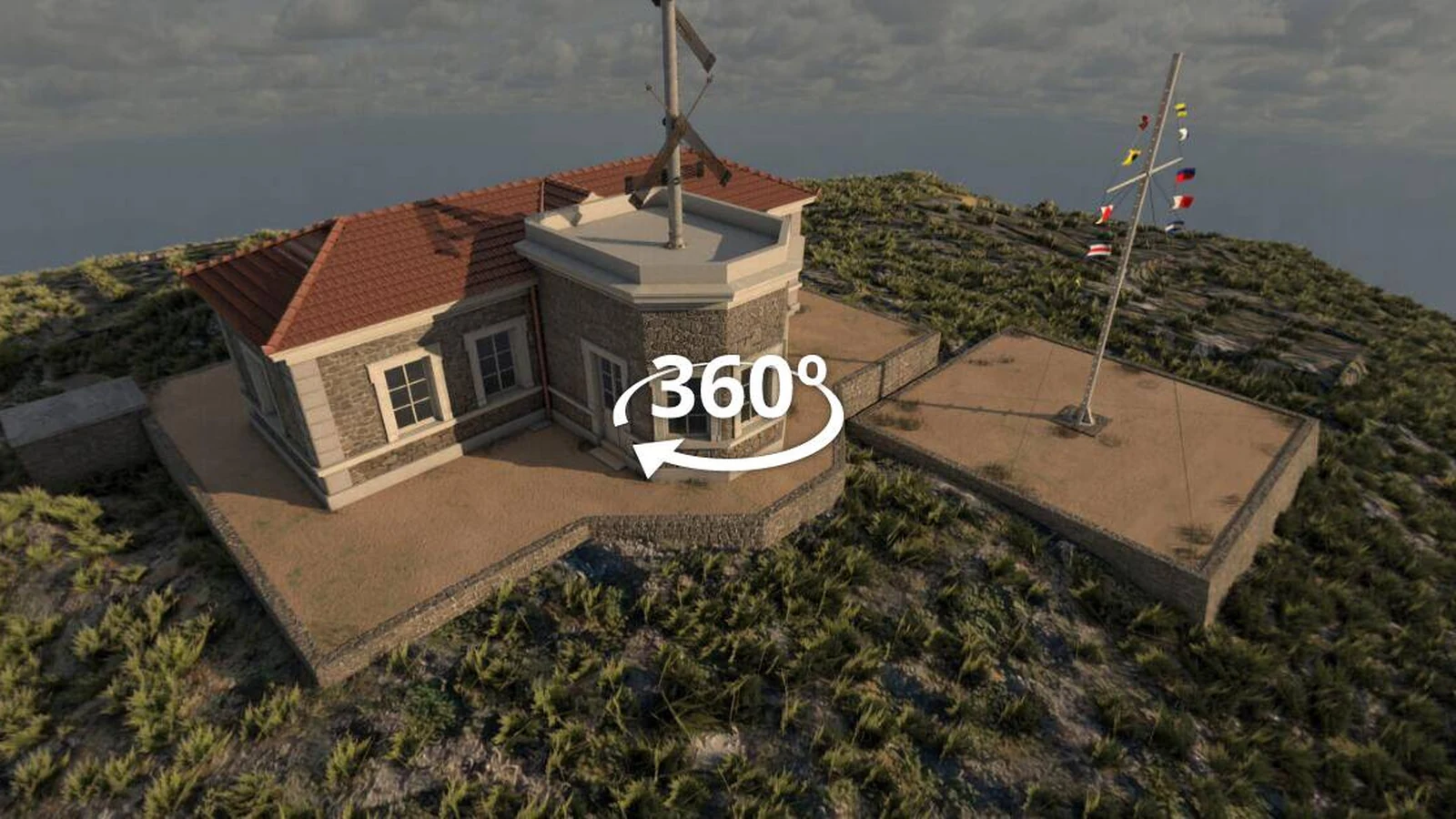 360° virtual tour of the Kythira semaphore telegraph, Cape Spathi